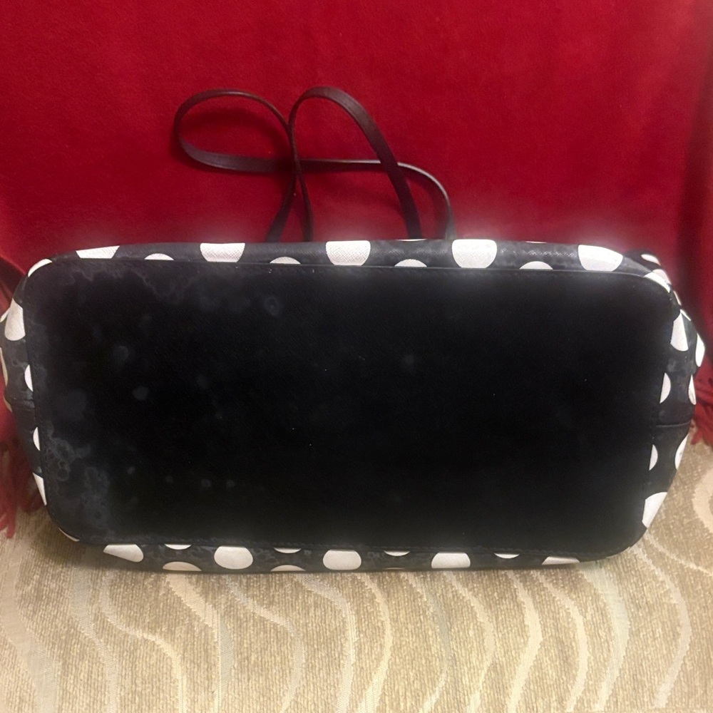 Michael Kors Black and White Polka Dot Tote - Picture 7 of 7
